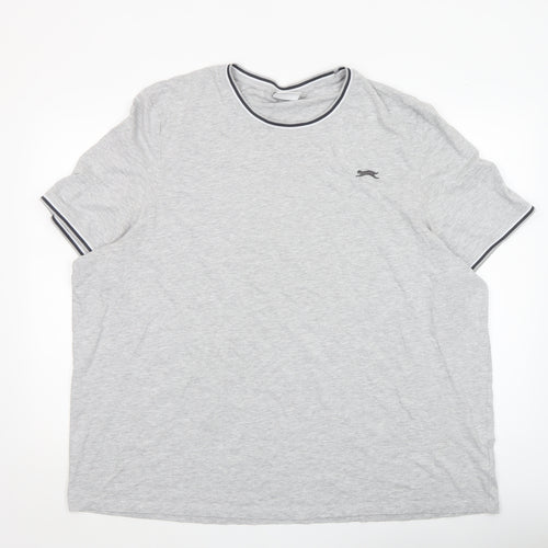 Slazenger Mens Grey 4XL Short Sleeve Crew Neck T-Shirt
