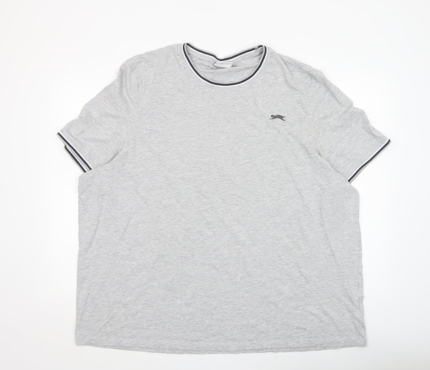 Slazenger Mens Grey 4XL Short Sleeve Crew Neck T-Shirt