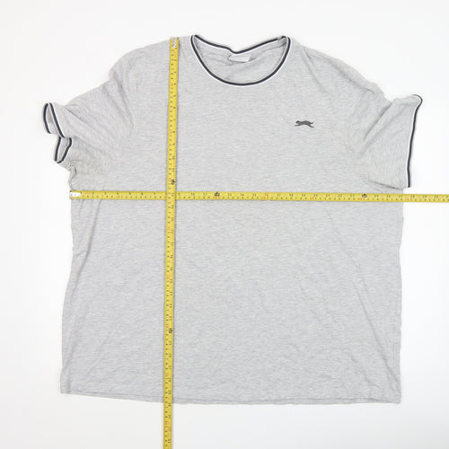Slazenger Mens Grey 4XL Short Sleeve Crew Neck T-Shirt