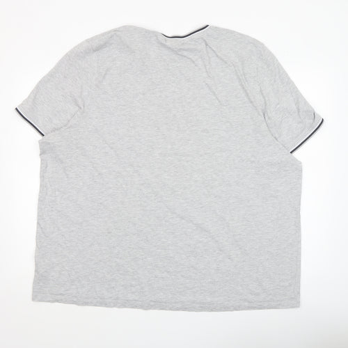 Slazenger Mens Grey 4XL Short Sleeve Crew Neck T-Shirt