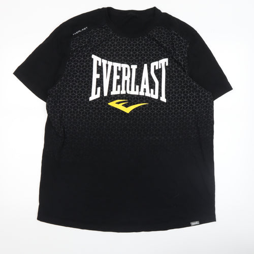 Everlast Men's Black 2XL Sports Graphic Cotton T-Shirt