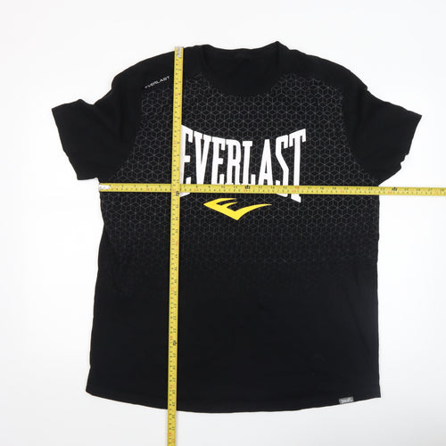 Everlast Men's Black 2XL Sports Graphic Cotton T-Shirt