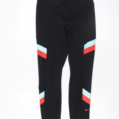 Nike Womens Black Leggings M Sports Stretch Mid Rise