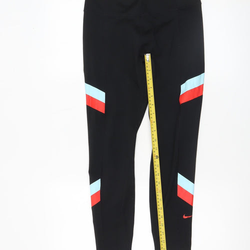 Nike Womens Black Leggings M Sports Stretch Mid Rise