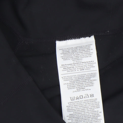 Nike Womens Black Leggings M Sports Stretch Mid Rise