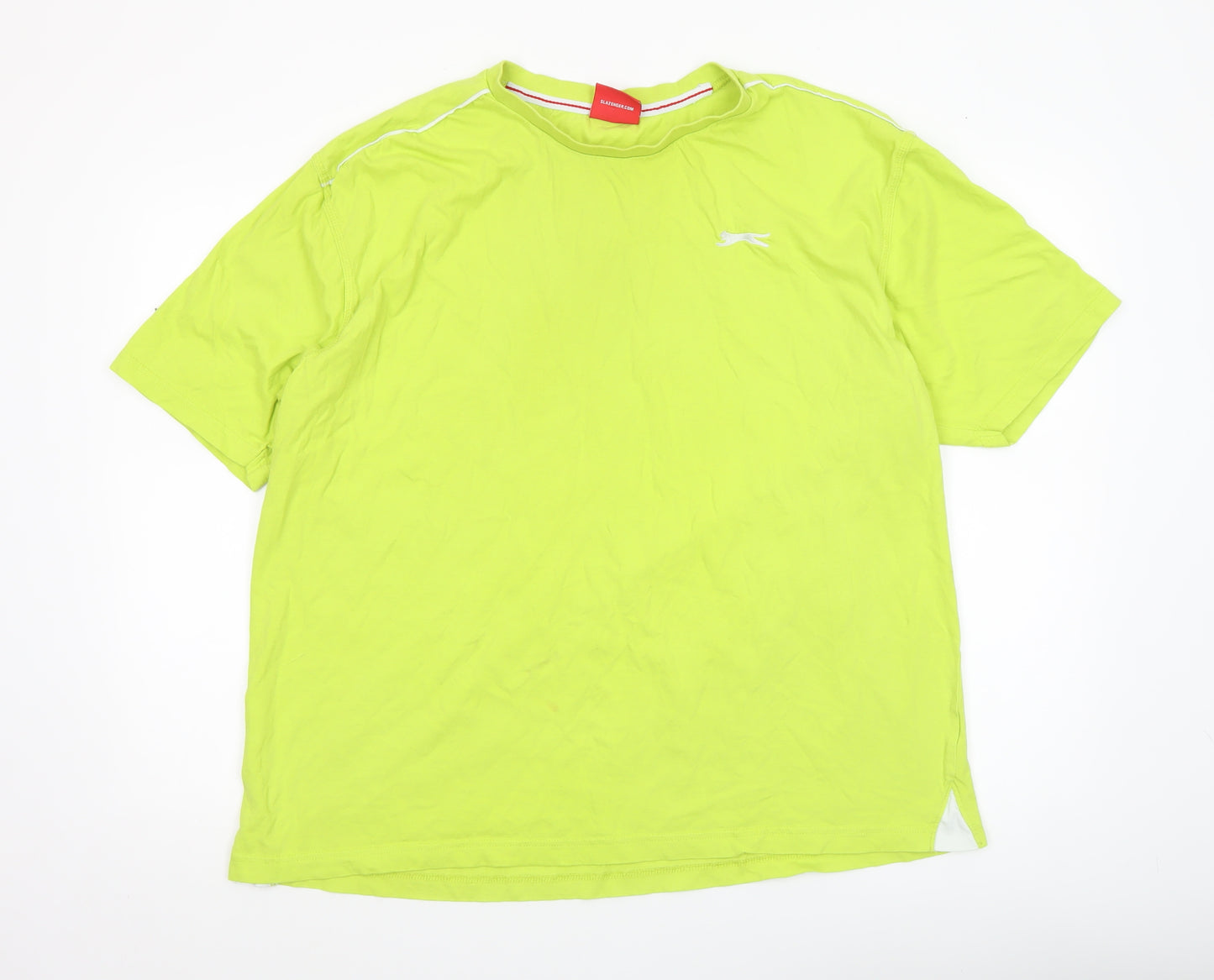 Slazenger Men's Lime Green 2XL Crew Neck Short Sleeve T-Shirt