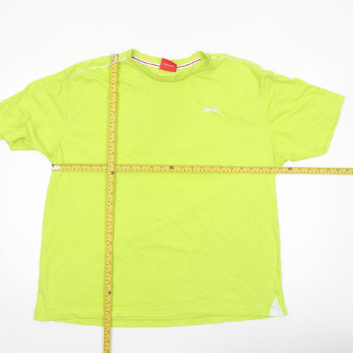 Slazenger Men's Lime Green 2XL Crew Neck Short Sleeve T-Shirt