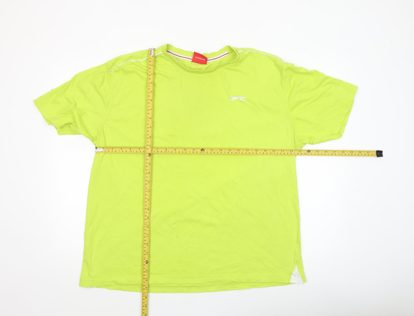 Slazenger Men's Lime Green 2XL Crew Neck Short Sleeve T-Shirt