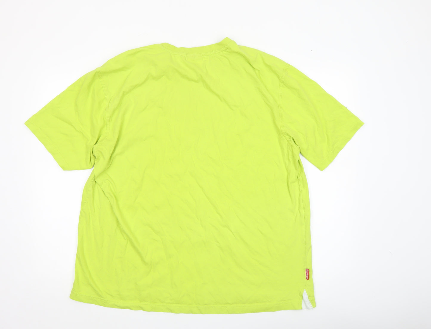 Slazenger Men's Lime Green 2XL Crew Neck Short Sleeve T-Shirt