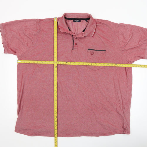 Pre End Mens Red 6XL Cotton Blend Short Sleeve Polo Shirt