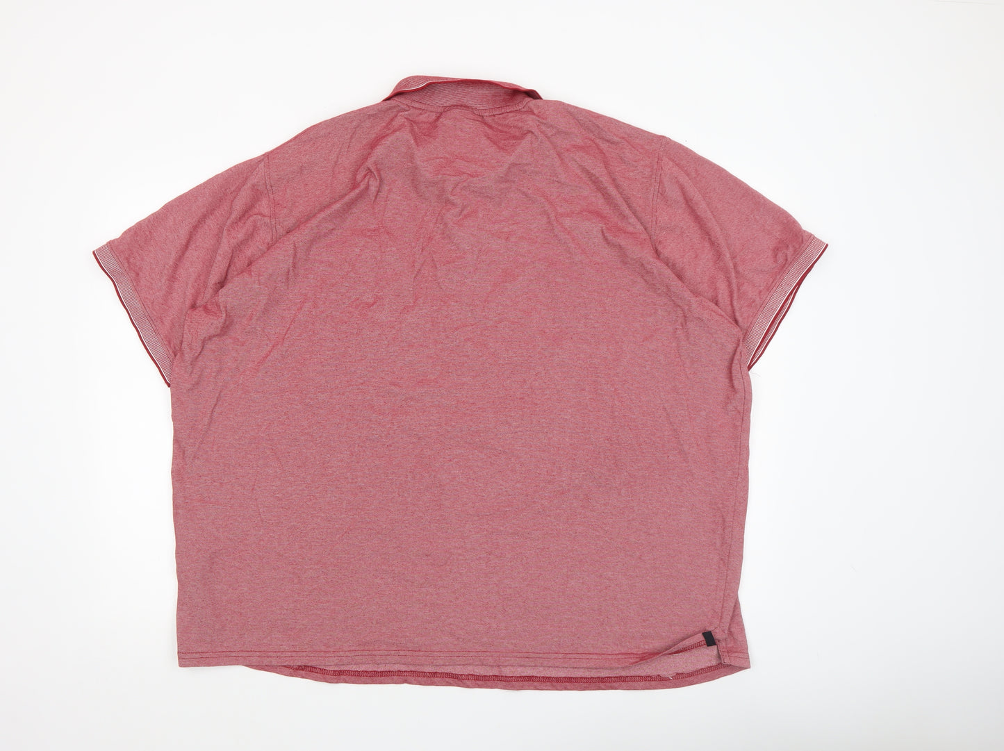 Pre End Mens Red 6XL Cotton Blend Short Sleeve Polo Shirt
