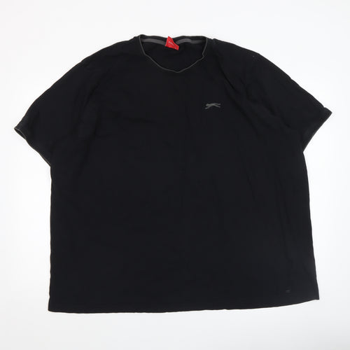 Slazenger Men's Black 4XL Cotton Crew Neck T-Shirt