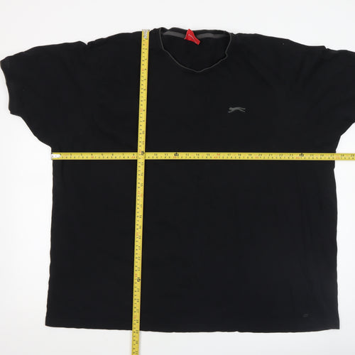 Slazenger Men's Black 4XL Cotton Crew Neck T-Shirt