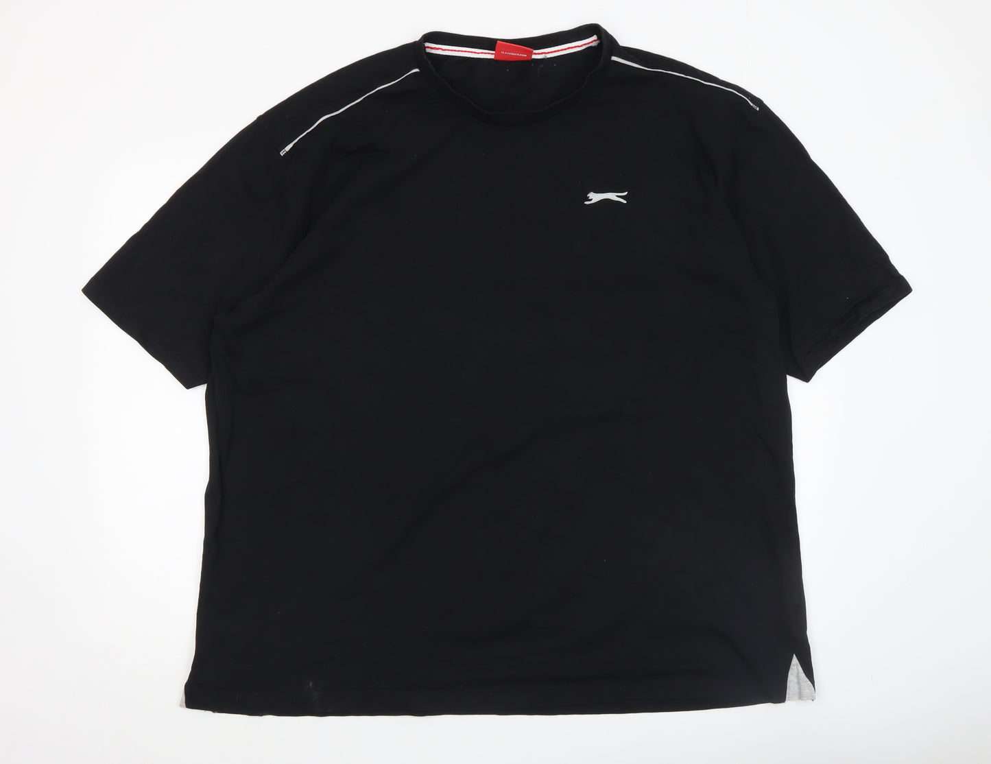 Slazenger Men's Black 4XL Crew Neck Cotton Short Sleeve T-Shirt