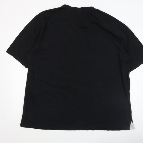 Slazenger Men's Black 4XL Crew Neck Cotton Short Sleeve T-Shirt