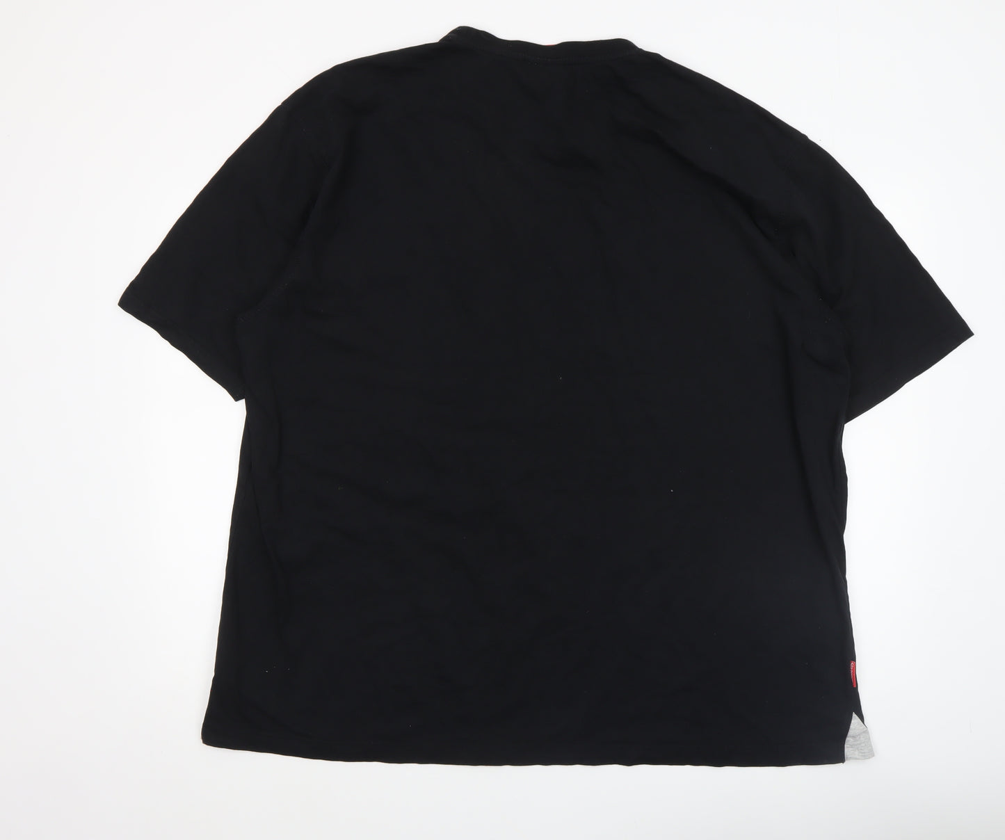 Slazenger Men's Black 4XL Crew Neck Cotton Short Sleeve T-Shirt