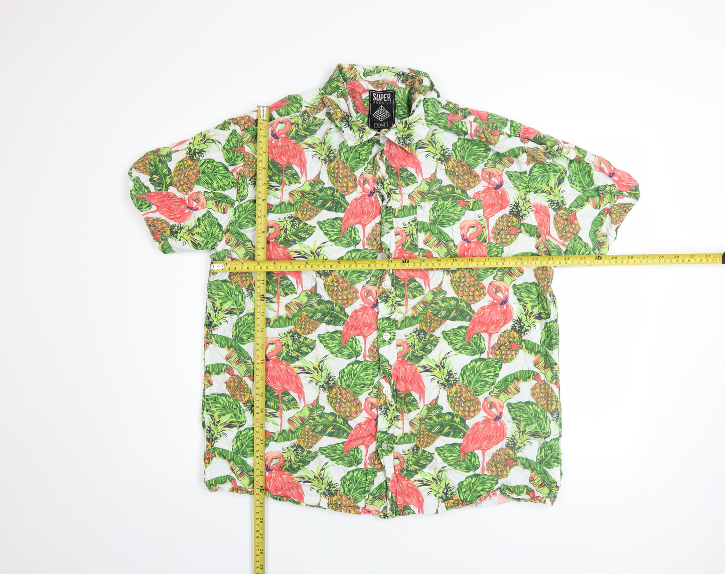 Super Massive Men's Multicoloured XL Tropical Button-Up Shirt