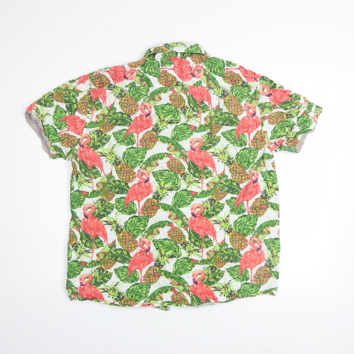 Super Massive Men's Multicoloured XL Tropical Button-Up Shirt
