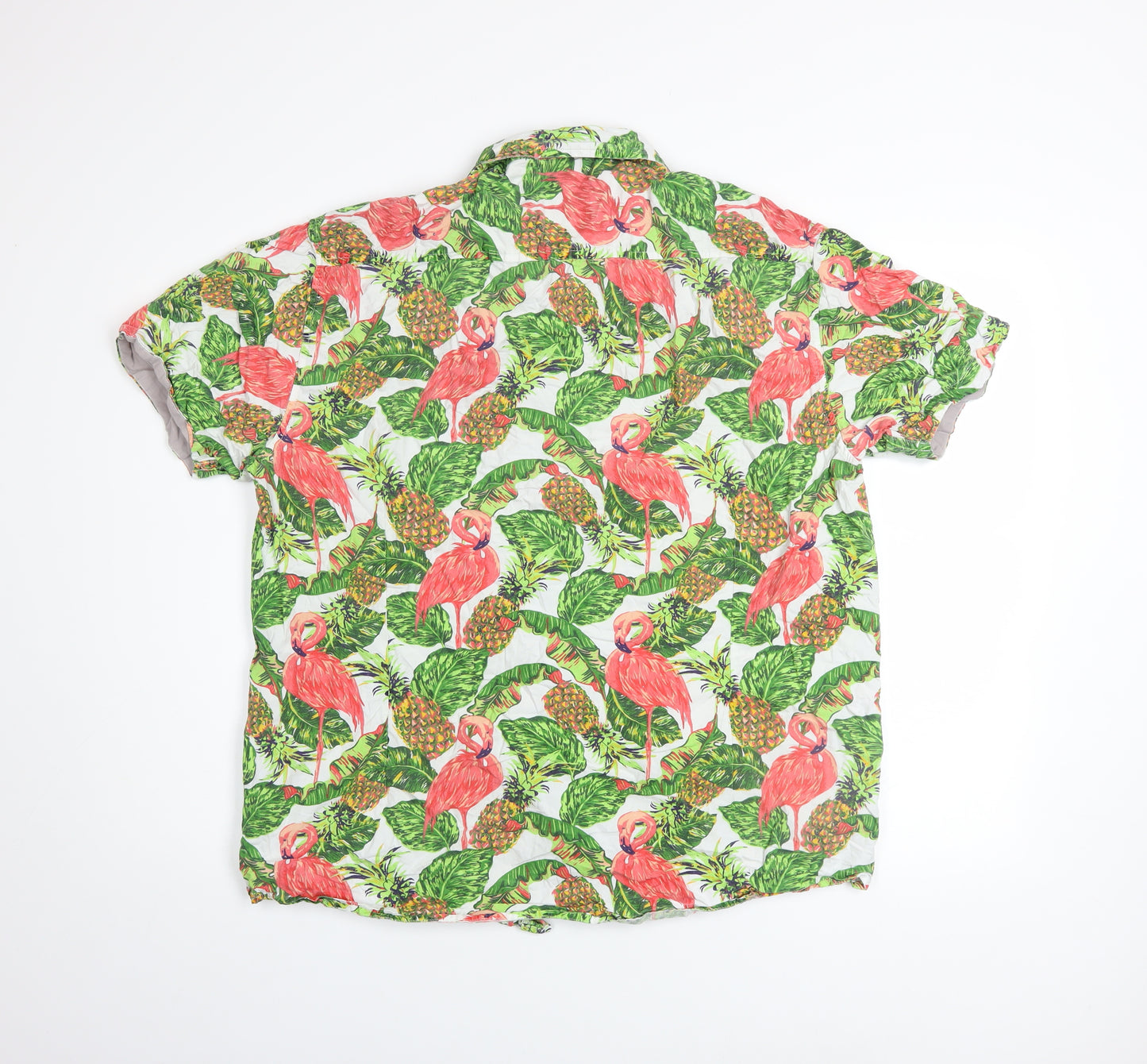 Super Massive Men's Multicoloured XL Tropical Button-Up Shirt