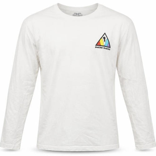 Imagine Dragons White Long Sleeve Cotton Graphic T-Shirt Men Small