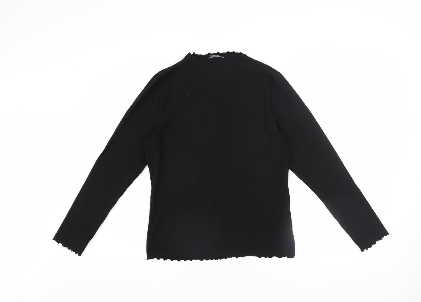 ONLY Women's Black High Neck Long Sleeve Jersey Top Size XL