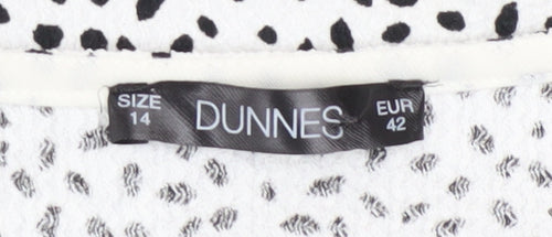 Dunnes Women’s Black A-Line V-Neck Knee Length Dress Size 14