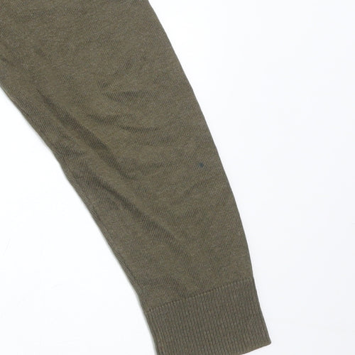 River Island Mens Green S Crew Neck Cotton Blend Jumper