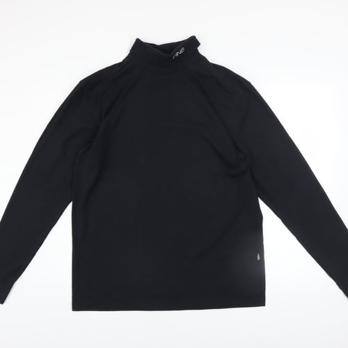 PING Men's Black High Neck Long Sleeve Pullover Sweatshirt Size L