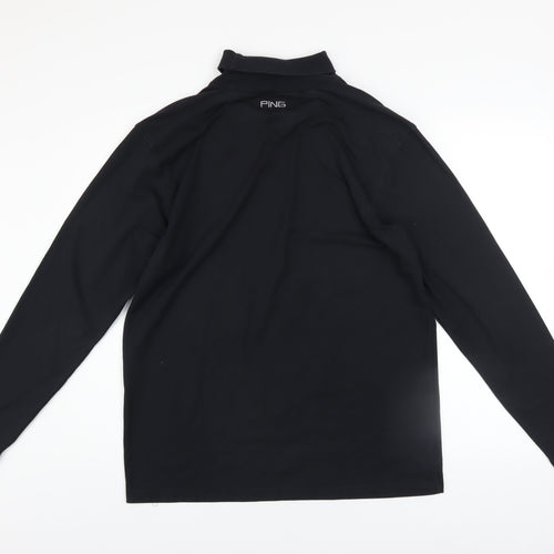 PING Men's Black High Neck Long Sleeve Pullover Sweatshirt Size L
