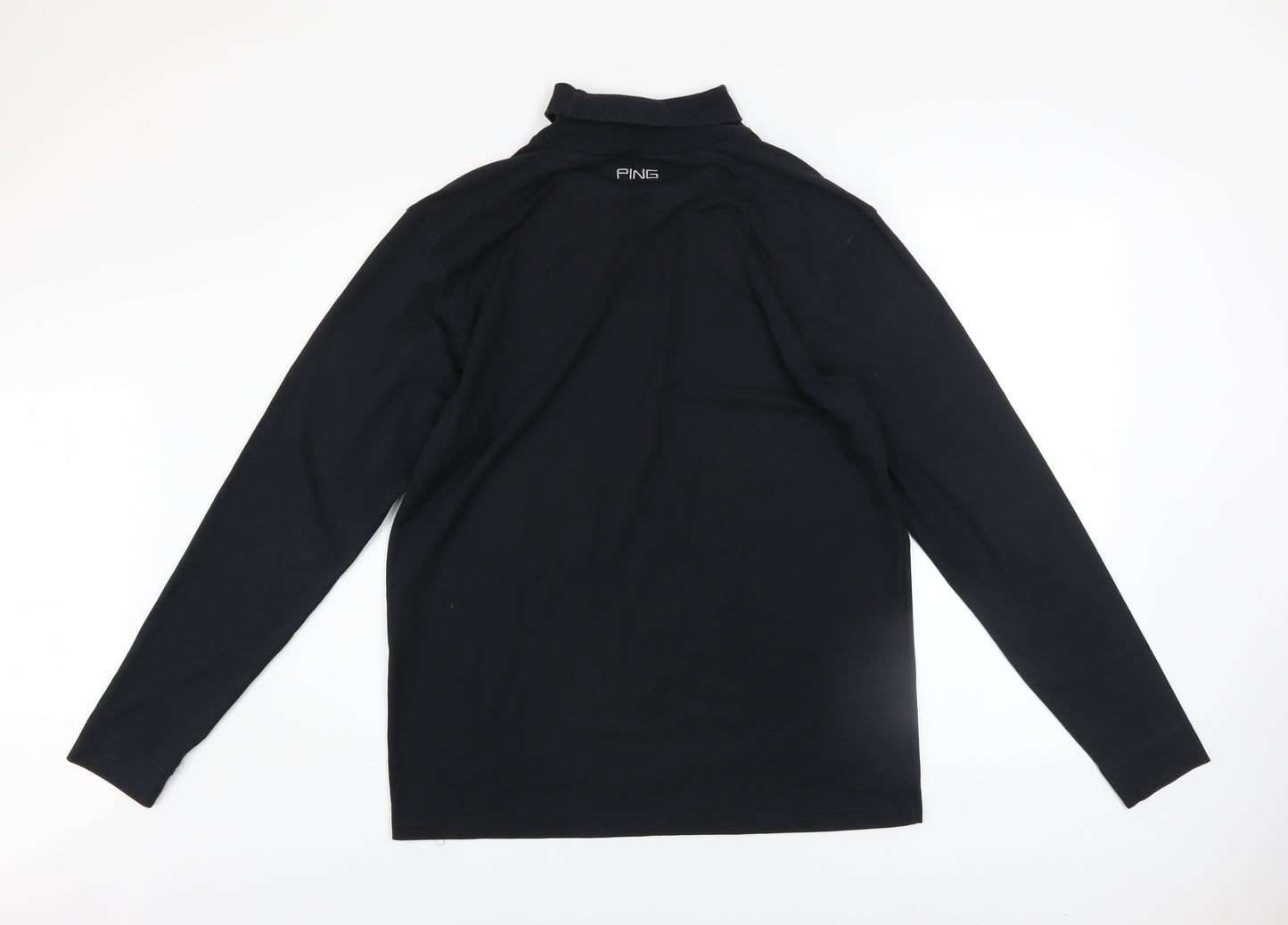 PING Men's Black High Neck Long Sleeve Pullover Sweatshirt Size L