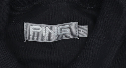 PING Men's Black High Neck Long Sleeve Pullover Sweatshirt Size L