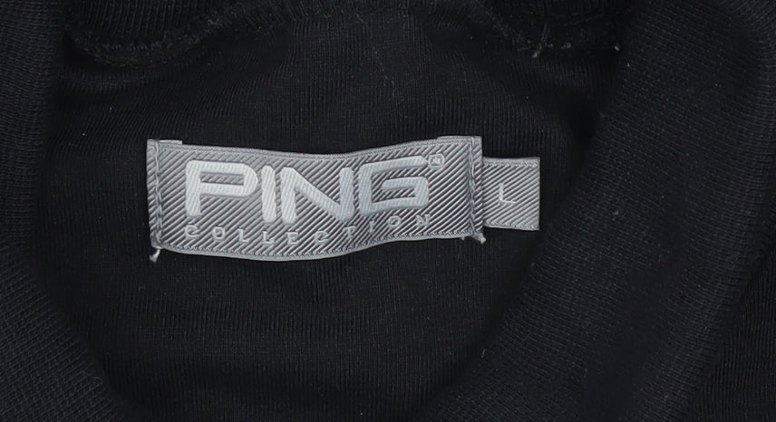 PING Men's Black High Neck Long Sleeve Pullover Sweatshirt Size L