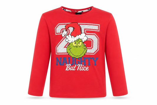 Dr. Seuss Boys Red The Grinch Long Sleeve Christmas Pyjama Top 10-11 Years