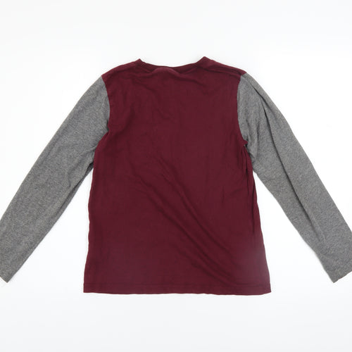 Harry Potter Boys Red Grey Long Sleeve Quidditch Pyjama Top 11-12 Years