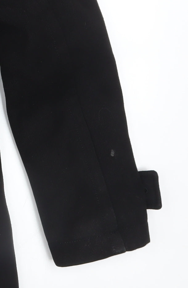 H&M Men’s Black 36 Regular Pea Coat Wool-Look Winter Jacket
