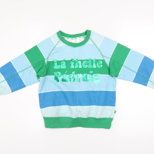 Leigh Tucker Willow Boys Multicoloured Striped Pullover Sweatshirt 6-7 Years