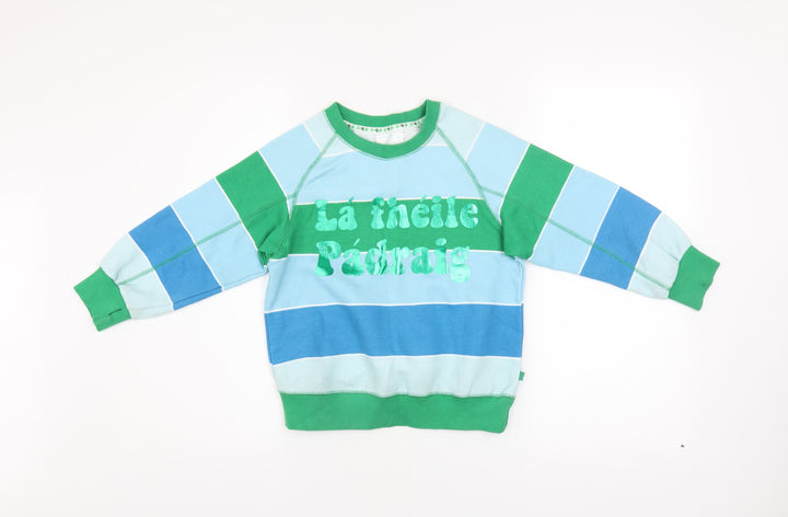 Leigh Tucker Willow Boys Multicoloured Striped Pullover Sweatshirt 6-7 Years