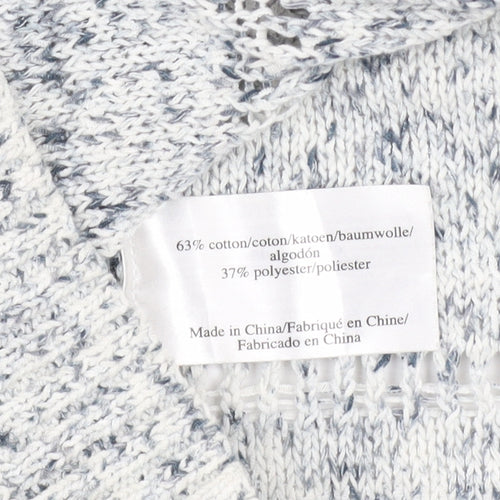 Laura Ashley Womens Grey Knit Cotton Pullover Jumper Size 12