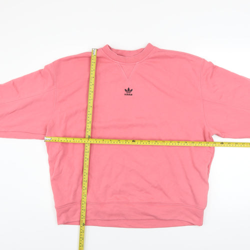 Adidas Women Pink Size 8 Crew Neck Pullover Sweatshirt