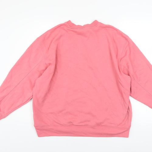 Adidas Women Pink Size 8 Crew Neck Pullover Sweatshirt