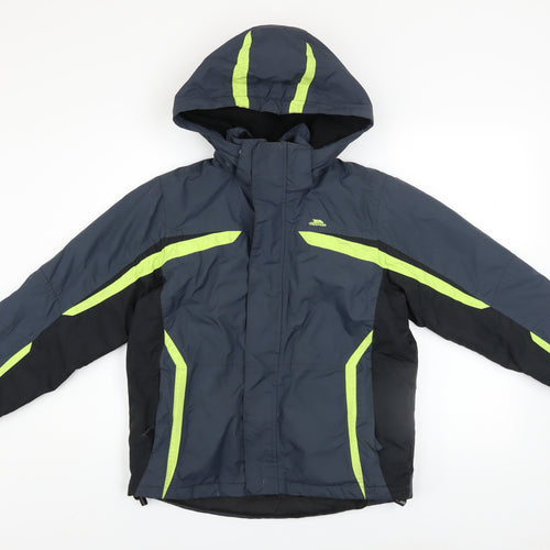 Trespass Boys Blue Ski Jacket 11-12 Years Waterproof Hooded Winter Coat