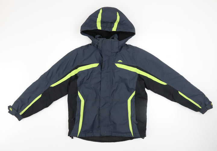 Trespass Boys Blue Ski Jacket 11-12 Years Waterproof Hooded Winter Coat