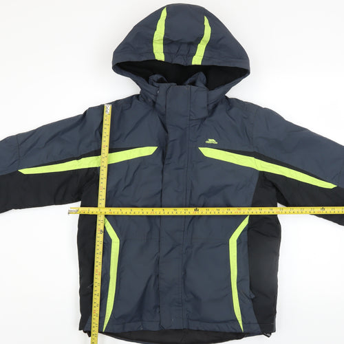 Trespass Boys Blue Ski Jacket 11-12 Years Waterproof Hooded Winter Coat