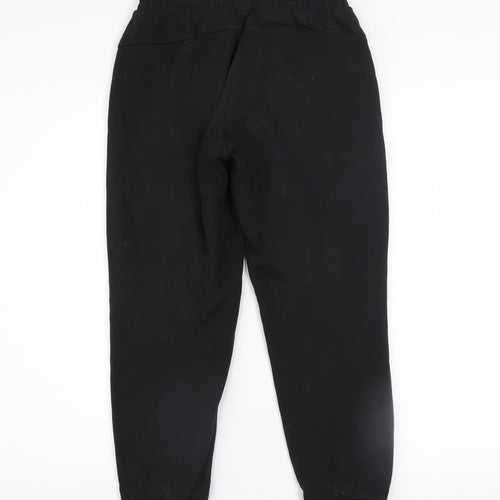 Puma Boys Black Jogger Sweatpants 11-12 Years Cotton Blend Activewear