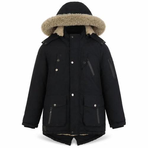 Setty Koop Girls Black Faux Fur Trim Lined Parka Coat 14 Years Winter Warm