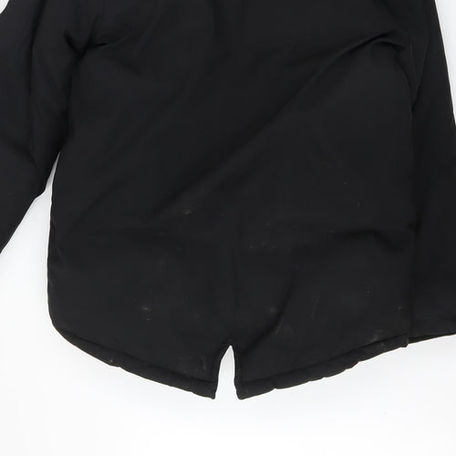 Setty Koop Girls Black Faux Fur Trim Lined Parka Coat 14 Years Winter Warm