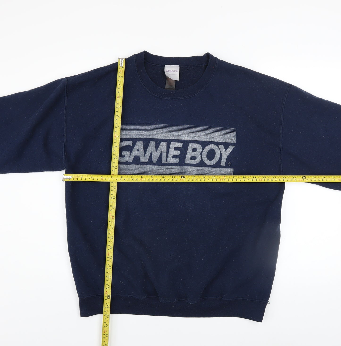 Primark Mens Blue Game Boy Graphic Sweatshirt L Retro Pullover