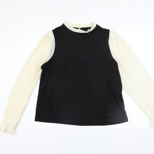 New Look Women’s Black & Cream High Neck Pullover Jumper Size 14