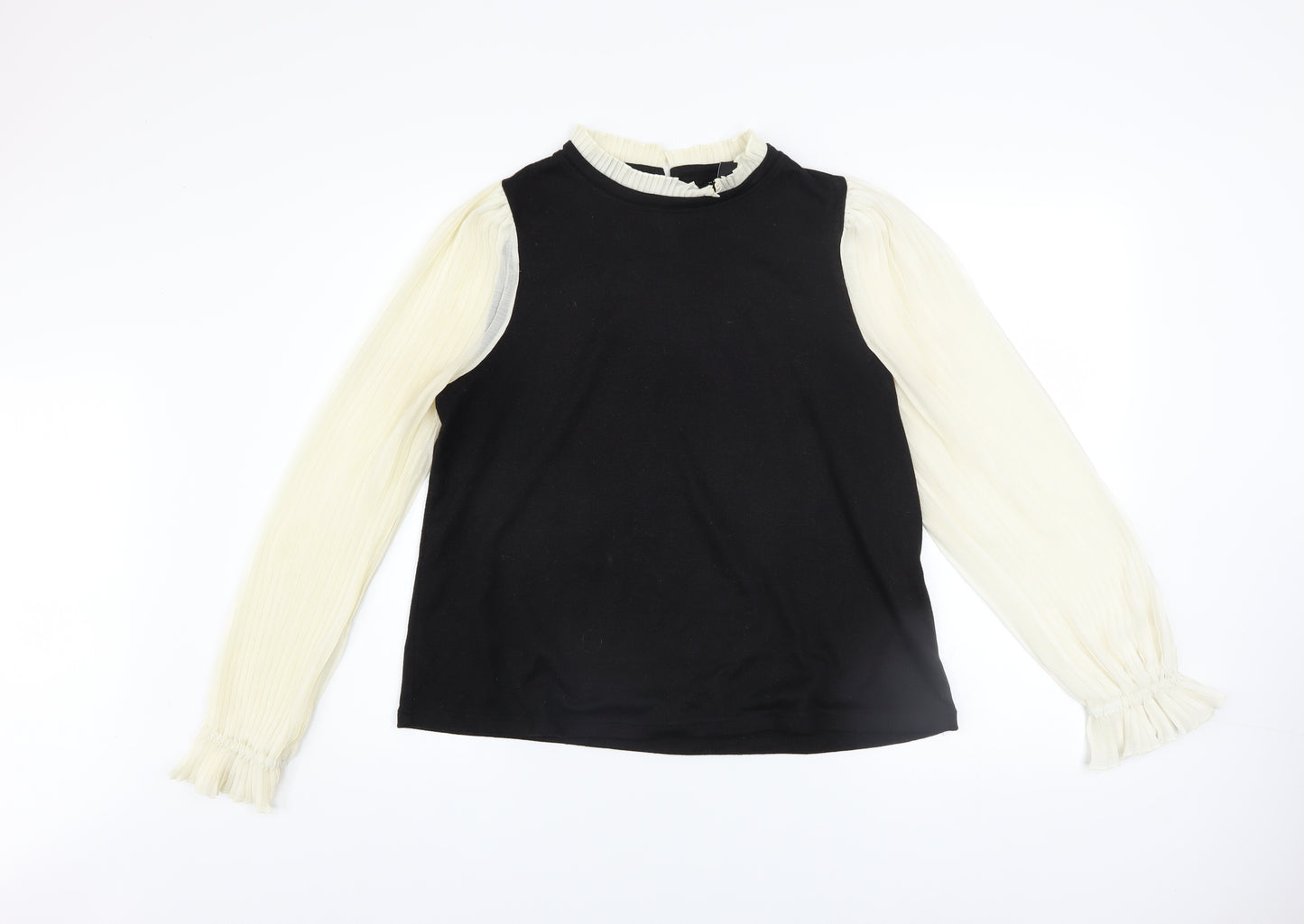 New Look Women’s Black & Cream High Neck Pullover Jumper Size 14