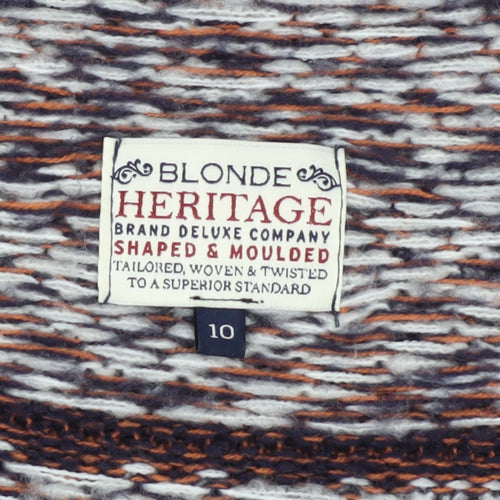 Blonde Heritage Women's Multicoloured Aztec Knit Cardigan Size 10